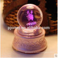 Crystal Ball Music Box With 3D Laser Engraved Logo For Souvenirs Gift